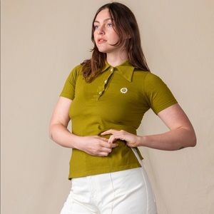 EUC Olive Big Bud Press Polo